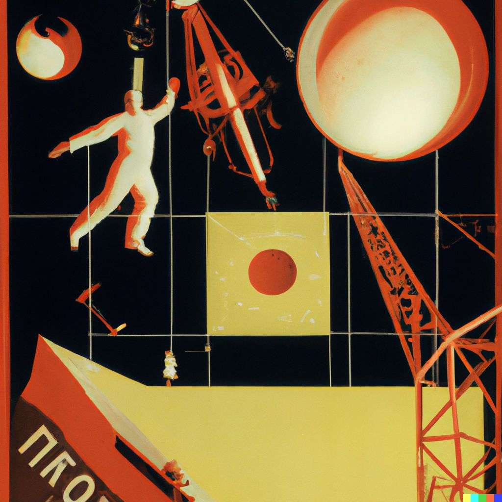 the discovery of gravity, Soviet poster